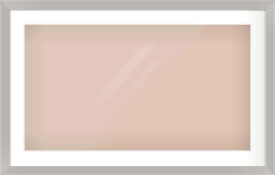 Grey Flat Frame for 800 × 450mm artwork, with Smooth White Single Mount