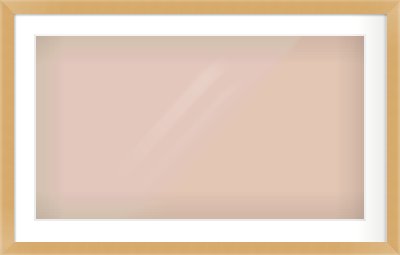 Matte Gold Flat Frame for 800 × 450mm artwork, with Smooth White Single Mount