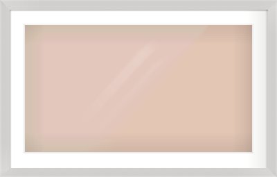 Matte Silver Flat Frame for 800 × 450mm artwork, with Smooth White Single Mount