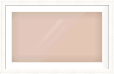 White Spoon Frame for 800 × 450mm artwork, with Smooth White Single Mount