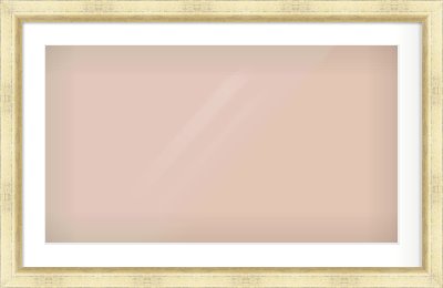 Gold Reverse Frame for 800 × 450mm artwork, with Smooth White Single Mount