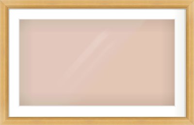 Natural Wood Reverse Frame for 800 × 450mm artwork, with Smooth White Single Mount