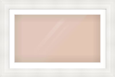 White Spoon Frame for 800 × 450mm artwork, with Smooth White Single Mount