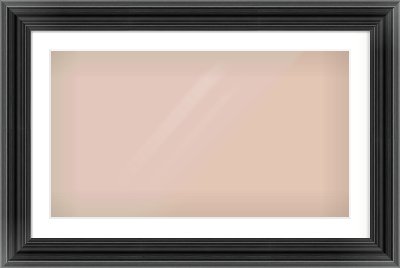 Black Spoon Frame for 80 × 45cm artwork, with Smooth White Single Mount