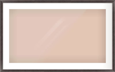 Brown Flat Frame for 800 × 450mm artwork, with Smooth White Single Mount