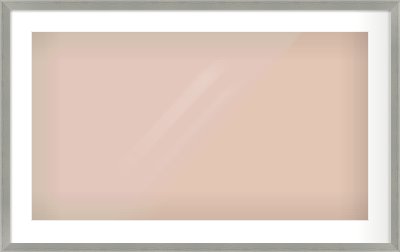 Pale Grey Flat Frame for 800 × 450mm artwork, with Smooth White Single Mount