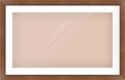 Brown Flat Frame for 800 × 450mm artwork, with Smooth White Single Mount