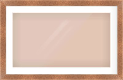 Bronze Flat Frame for 800 × 450mm artwork, with Smooth White Single Mount