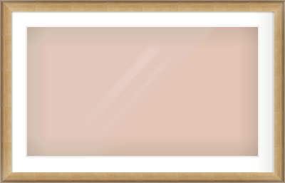 Gold Scoop Frame for 800 × 450mm artwork, with Smooth White Single Mount