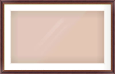 Brown Reverse Frame for 800 × 450mm artwork, with Smooth White Single Mount