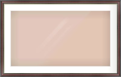Brown Reverse Frame for 800 × 450mm artwork, with Smooth White Single Mount