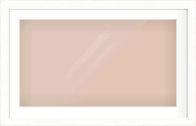 White / Natural Scoop Frame for 800 × 450mm artwork, with Smooth White Single Mount