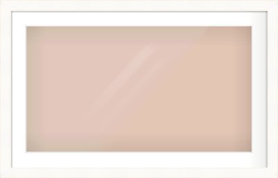White Flat With Bevel Frame for 800 × 450mm artwork, with Smooth White Single Mount