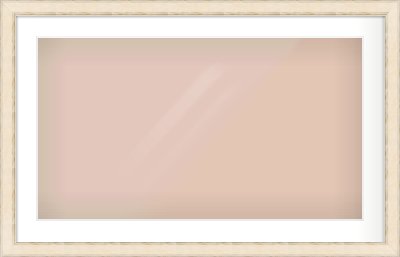 GOLD Flat Frame for 800 × 450mm artwork, with Smooth White Single Mount