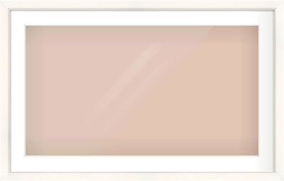 Cream Flat Frame for 800 × 450mm artwork, with Smooth White Single Mount
