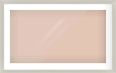Grey Flat Frame for 800 × 450mm artwork, with Smooth White Single Mount