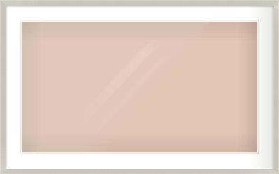 Grey Flat Frame for 800 × 450mm artwork, with Smooth White Single Mount