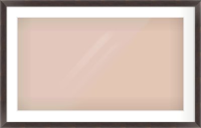 Brown Bevel Frame for 800 × 450mm artwork, with Smooth White Single Mount