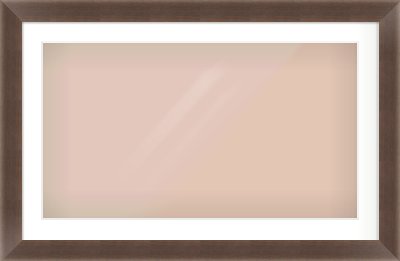 Brown Flat Frame for 800 × 450mm artwork, with Smooth White Single Mount