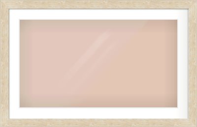 Premium Flat Frame for 80 × 45cm artwork, with Smooth White Single Mount