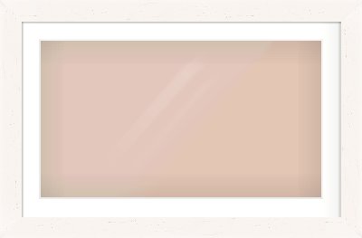 Ivory Flat Frame for 800 × 450mm artwork, with Smooth White Single Mount