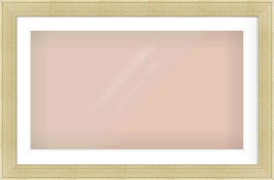 Silver Flat Frame for 80 × 45cm artwork, with Smooth White Single Mount