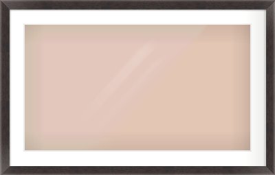 Brown Flat Frame for 800 × 450mm artwork, with Smooth White Single Mount