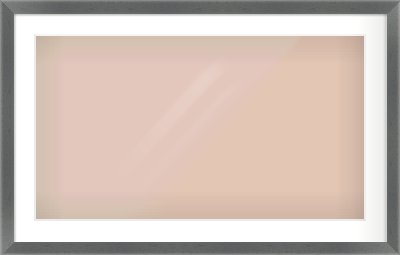Dark Grey Flat Frame for 800 × 450mm artwork, with Smooth White Single Mount