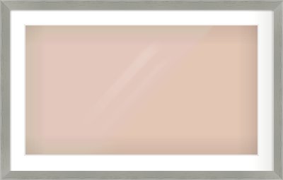 Pale Grey Flat Frame for 800 × 450mm artwork, with Smooth White Single Mount