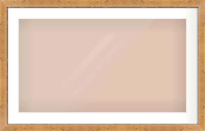 Rustic Medium Oak Reverse Frame for 800 × 450mm artwork, with Smooth White Single Mount