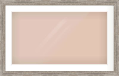 Grey Wood Flat Frame for 800 × 450mm artwork, with Smooth White Single Mount
