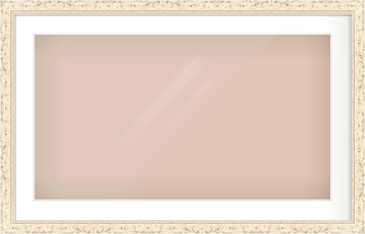 White Decorative Frame for 800 × 450mm artwork, with Smooth White Single Mount