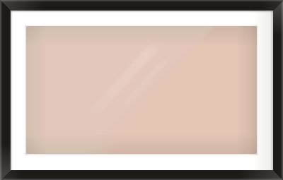Black Flat Frame for 800 × 450mm artwork, with Smooth White Single Mount