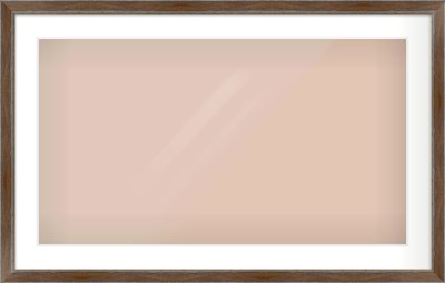 Walnut / Pewter Reverse Frame for 800 × 450mm artwork, with Smooth White Single Mount