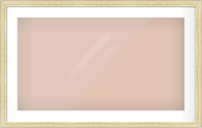 Ivory Reverse Frame for 800 × 450mm artwork, with Smooth White Single Mount