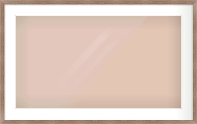 Walnut Flat Frame for 800 × 450mm artwork, with Smooth White Single Mount