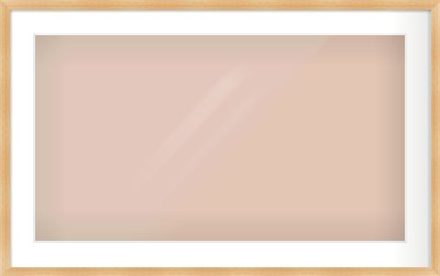 Oak Veneer Flat Frame for 800 × 450mm artwork, with Smooth White Single Mount