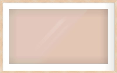 Light Oak Veneer Flat Frame for 800 × 450mm artwork, with Smooth White Single Mount
