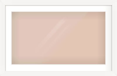 White Beveled Frame for 800 × 450mm artwork, with Smooth White Single Mount