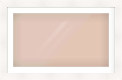 White Beveled Frame for 800 × 450mm artwork, with Smooth White Single Mount
