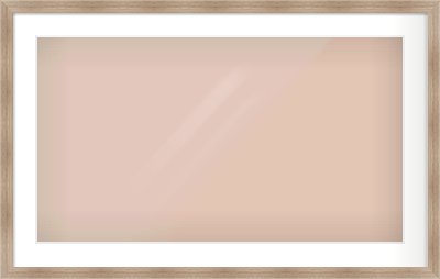Walnut Flat Frame for 800 × 450mm artwork, with Smooth White Single Mount
