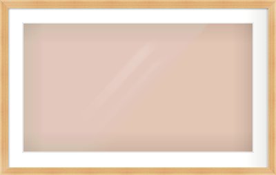 Oak Veneer Flat Frame for 800 × 450mm artwork, with Smooth White Single Mount