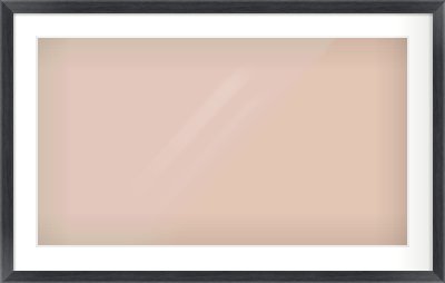 Black Wood Grain Flat Frame for 80 × 45cm artwork, with Smooth White Single Mount