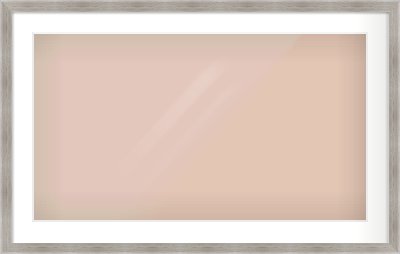 Grey Flat Frame for 800 × 450mm artwork, with Smooth White Single Mount