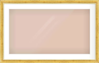 Gold Reverse Frame for 800 × 450mm artwork, with Smooth White Single Mount