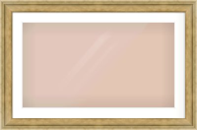 Gold Scoop Frame for 800 × 450mm artwork, with Smooth White Single Mount