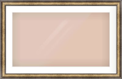Gold Spoon Frame for 800 × 450mm artwork, with Smooth White Single Mount