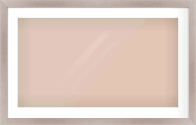 Brushed Silver & Black Sided Flat Frame for 800 × 450mm artwork, with Smooth White Single Mount