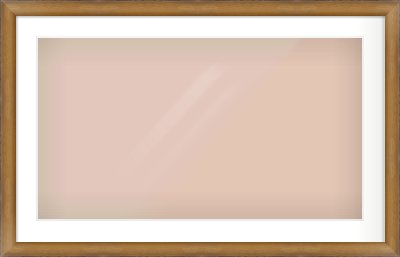 Bronze Cushion Frame for 800 × 450mm artwork, with Smooth White Single Mount