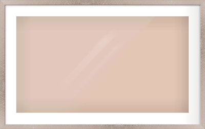 Silver & Black Sided Flat Frame for 800 × 450mm artwork, with Smooth White Single Mount
